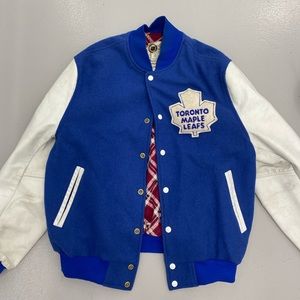 Maple leafs varsity jacket